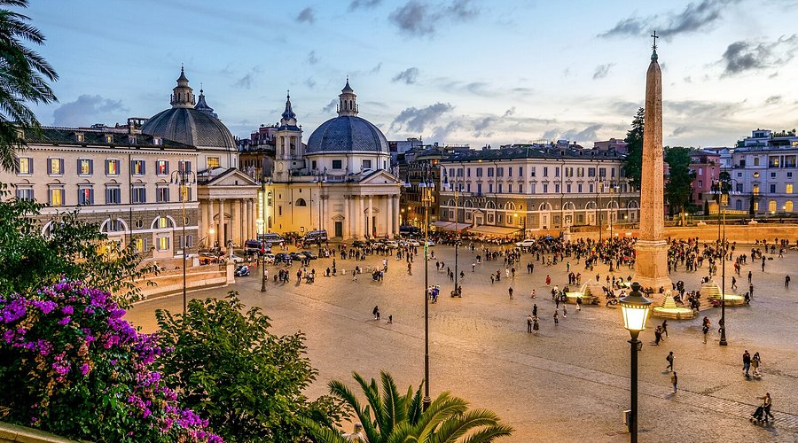 Piazza del Popolo e le basiliche dal pincio