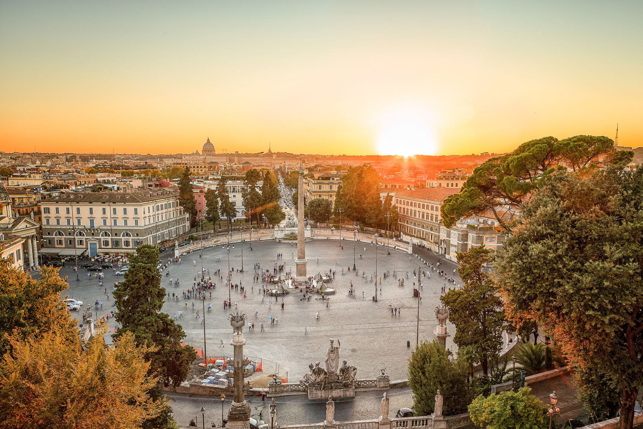 Visuale su piazza del popolo
